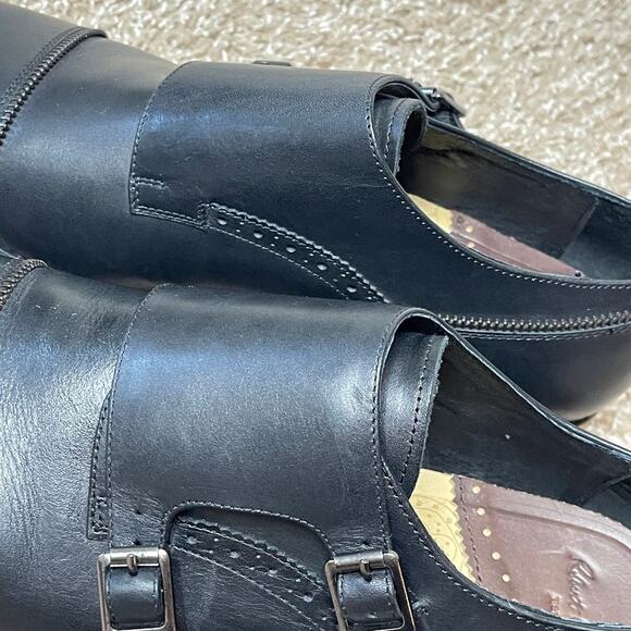 Robert Graham Acadia RGC5120 Mens Black‎ Leather Monk Strap Oxford Shoes 11 main image 4
